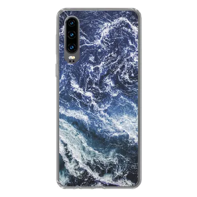 Produktbild von MuchoWow® Handyhülle Schutzhülle Hülle für Huawei P30 Naturstein - Meer - Marmor Silikon Softcase Handy Hülle - Kartenbesitzer