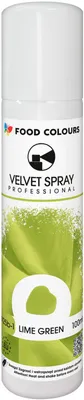 Zdjęcie produktu dla Zamsz w Sprayu New Velvet 100ml Zielona Limonka - Barwnik Spożywczy do Tortów i Deserów