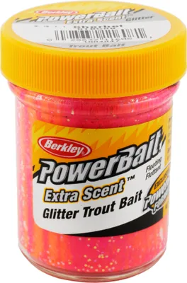 Produktbild von Berkley PowerBait Trout Bait Glitter - 50g Forellenteig, Farbe:Sherbet
