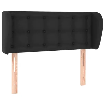 Produktbild von vidaXL Kopfteil mit Ohren Schwarz 93x23x78/88 cm Kunstleder