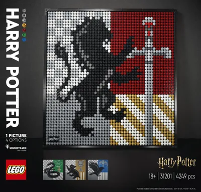 Zdjęcie produktu dla LEGO ART Harry Potter™ Herby Hogwartu™, Zestaw do budowania, 18 lat(a), Plastik, 4249 szt., 1,78 kg