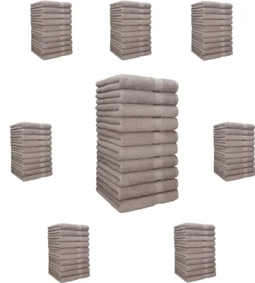 Produktbild von Betz Handtuch PALERMO - 80 Stück Handtücher 100% Baumwolle Größe 50 x 100 cm Hotel-Qualität Farbe - stone