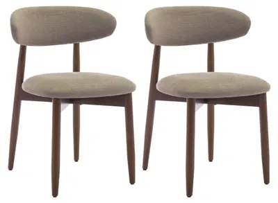 Image de Lot de 2 Chaises, robustes et élégantes, style nordique minimaliste, idéales pour salle à manger et cuisine - Camel