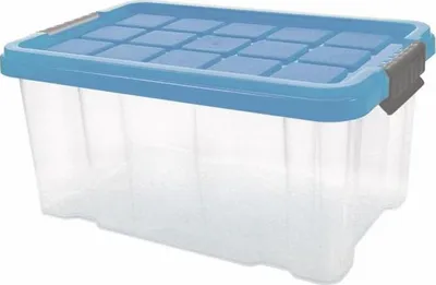 Produktbild von Kunststoffbehlter eckig 5 l PP transparent L300xB190xH140mm mit Deckel