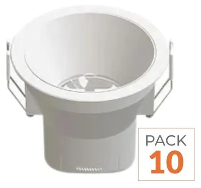Produktbild von Einbaustrahler LED, 9W, IP44, dimmbar, weiß, CCT, Ø85mm - 3000K/4000K/6500K - Packung mit 10 Stück