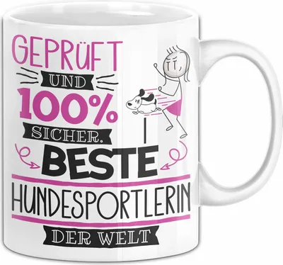 Produktbild von Hundesportlerin Geschenk Becher Tasse Gott Schuf Alle Menschen Gleich Nur Die Besten Durfeten Hundesportlerin Werden Geschenkidee Lustig (Weiß)