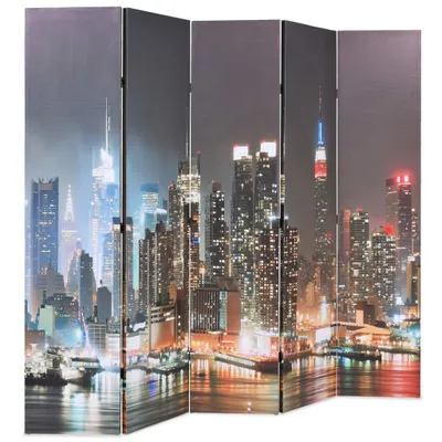 Immagine prodotto di Paravento Pieghevole 200x170 cm Stampa New York di Notte