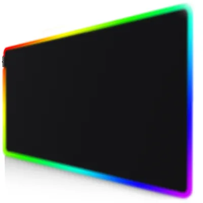 Obrázek produktu pro Titanwolf herní podložka pod myš, RGB podložka pod myš 1200 x 600 x 3 mm, LED vícebarevná podložka XXXL, protiskluzová, omyvatelná, speed & precision, černá