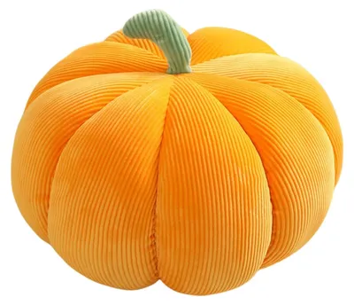 Plüschkissen Kürbisform Halloween Deko 18 cm Gelb