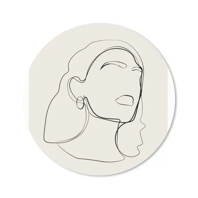 Produktbild von MuchoWow® Mauspad Mousepad Frauen - Linienkunst - Text - Zitate 20x20 cm - Mousepads - Maus Mat - Pad - Mausunterlage - Schreibtischmatte