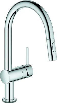 Produktbild von GROHE Elektronische Einhand-Spültischbatterie Minta Touch 31358_2, C-Auslauf, Einlochmontage, Wasser-Aktivierung durch Berührung, herausziehbare Dual Spülbrause, supersteel