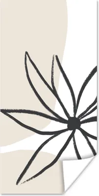 Produktbild von MuchoWow® Poster Blumen - Minimalismus - Pastell 60x120 cm - Wandschmuck