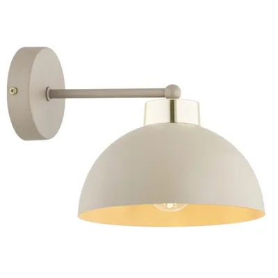 Produktbild von FKL DESIGN Home Deco Wandlampe Wandleuchte 1-flammig E27 Metall Lampeschirme Lampe aus Serie N550 (Ecru, K1)