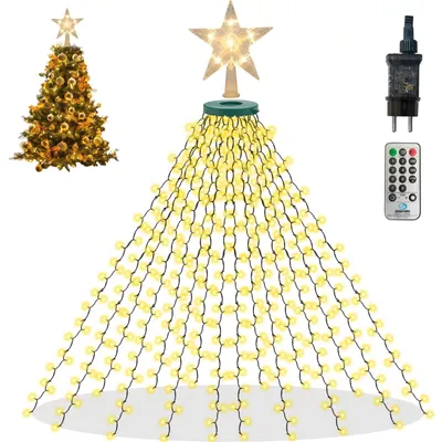LED-Lichterkette Tannenbaum 480, 16x2 m, dimmbar, 8 Modi, Timer