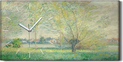 Produktbild von Küche Wohnzimmer Wand Leinwand Uhr Geräuschlos Kunstdruck 60x30 Die Weiden - weiße Hände