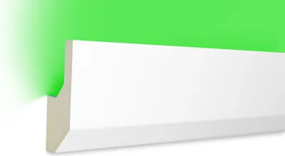 Zdjęcie produktu dla Listwy sufitowe LED z piankipoliuretan - Indirektne oświetlenie, nowoczesne listwy sufitowe, nieprzezroczyste, lekkie i odporne na uderzenia - (LED-7, 80x33 mm). Listwy dekoracyjne, profile, profile sztukateryjne, profile sufitowe