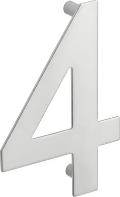 Image de Chiffre 4 à visser, inox, H.100mm - THIRARD
