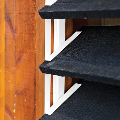 Produktbild von Flex Fence Edelstahlschienen drehbare Lamellen Weiß 165 cm - Pro Set 2 Stück