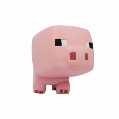 Produktbild von Just Toys Minecraft Mega SquishMe Anti-Stress-Figur Serie 1 Schwein 15 cm - Offiziell lizenziert, extra weicher Polyurethan-Schaum