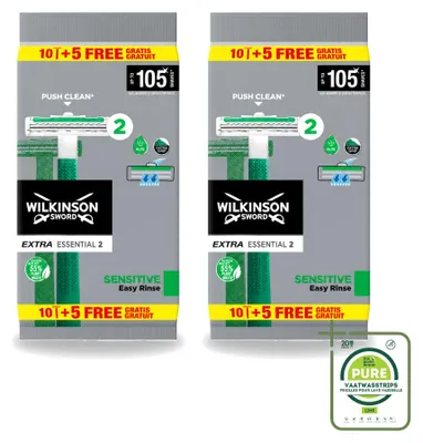 Immagine prodotto di 2 rasoi usa e getta Wilkinson Extra 2 Sensitive - confezione grande - 2 pezzi