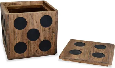 Produktbild von vidaXL Aufbewahrungskiste Mindi-Holz 40 x 40 x 40 cm Würfel-Design