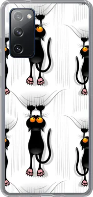 Produktbild von MuchoWow® Handyhülle Schutzhülle Hülle für Telefoonhoesje Samsung Galaxy S20 FE Muster - Katze - Schwarz - Jungen - Mädchen - Kinder - Kinder Silikon Softcase Handy Hülle - Abdeckung