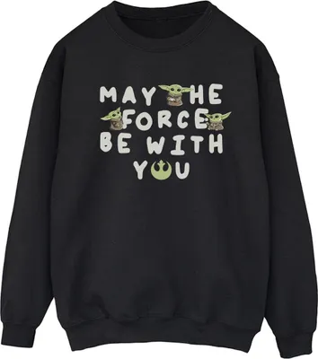 Produktbild von Star Wars - "The Mandalorian May The Force Be With You" Sweatshirt für Damen BI39941 (XL) (Schwarz)
