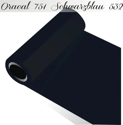 Produktbild von Oracal 751 - Orafol Folie 5m (Laufmeter) freie Farbwahl 118 glänzende Farben - glanz in 4 Größen, 126 cm Folienhöhe schwarzblau - 532