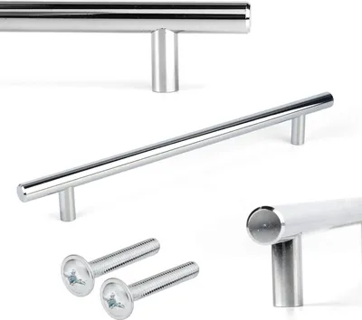 Produktbild von Relinggriff Stangengriff Möbelgriffe Schrankgriffe Edelstahl Chrom Bohrlochabstand 128mm