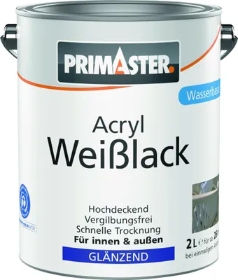 Produktbild von Primaster Acryl Weißlack glänzend 2 L
