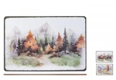 Immagine prodotto di H&H Set 2 Tovagliette In Sughero Decoro Bosco Cm 43x28