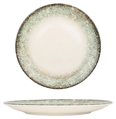 Produktbild von Kütahya Porselen Speiseteller - Rust Green - Porzellan - 25 cm