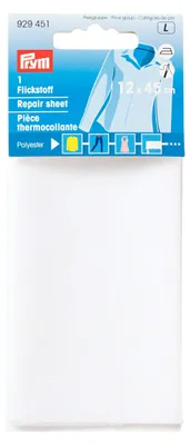 Bügelvlies Polyester 12x45 cm Weiß Reparaturvlies