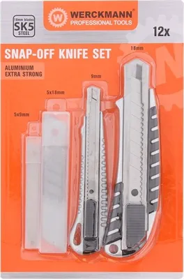 Produktbild von Werckmann Cuttermesser Set 2 teilige inklusive Ersatzklingen