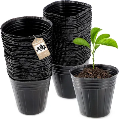 Produktbild von KADAX Blumentopf für Setzlinge "Corse", Anzuchttöpfe aus Kunststoff, Saattöpfe anzucht, rund, 7 cm, 100 Stück