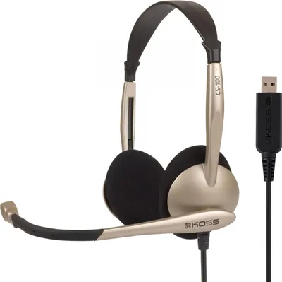 Produktbild von Koss CS100 USB, Kabelgebunden, Anrufe/Musik, 30 - 16000 Hz, Kopfhörer, Beige