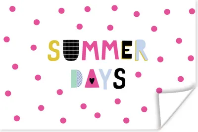 Produktbild von MuchoWow® Poster Sommer - Tupfen - Weiß 60x40 cm - Schlafzimmerdekoration