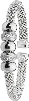Produktbild von 925 Sterling Silber Damen - Armreif mit Zirkonia - 17 Gramm; TRS17265