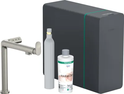 Produktbild von Hansgrohe Aqittura M91 SodaSystem 240, 1jet Edelstahl Finish