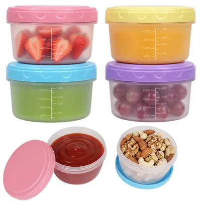 Image de Boîtes de conservation - Lot de 4 boîtes de congélation avec couvercles - Capacité de 300 ml