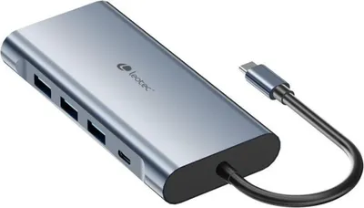 Image de Hub USB-C Leotec LEDS01 9 En 1 C/ PD 100W Gris