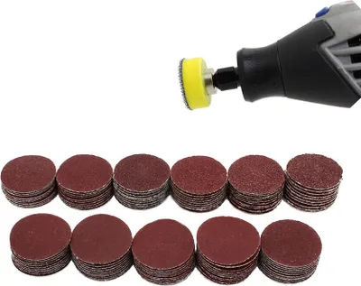 Produktbild von Set mit 25 mm Schleifscheibenhalter, 99 scheiben und 2 Adaptern