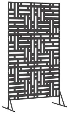 Produktbild von Paravent Sichtschutz - Raumteiler Trennwand - 100 x 50 x 180 cm - Stoff - Freistehend - Schwarz