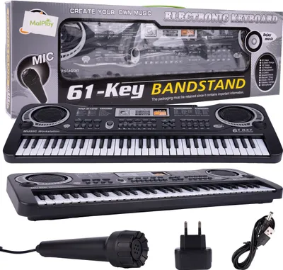 Image de MalPlay Keyboard Piano Piano électronique 61 touches Microphone pour enfants de 3 ans et plus Deux méthodes d'alimentation Jouets éducatifs
