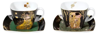 Produktbild von 2er Set Gustav Klimt Tassen mit Untertasse SET 1 250ml Goebel Porzellan