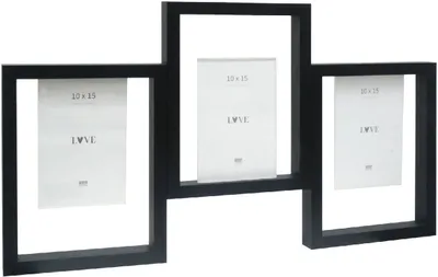 Image de Deknudt S68UB2 Cadre noir pour 3 photos 10x15 cm