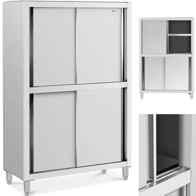 Imagen del producto de Armario de cocina – Armario de almacenamiento – Aparador – Armario de taller – Acero inoxidable – Capacidad de carga: 120 kg