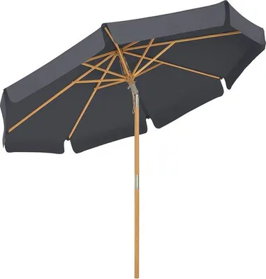 Produktbild von Famanu Balkonschirm 300 cm - Rechteckig - UV-Schutz bis UPF 50+ - Holz