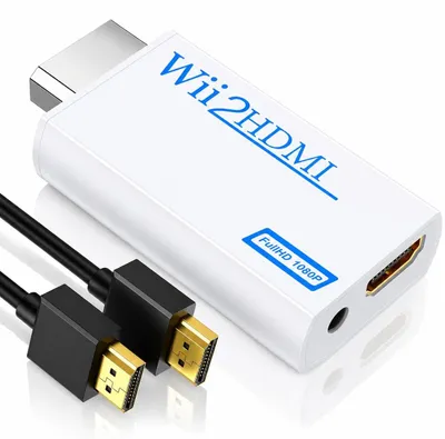 Immagine prodotto di Adattatore da Wii a HDMI - 1080p - Uscita audio da 3,5 mm - Bianco