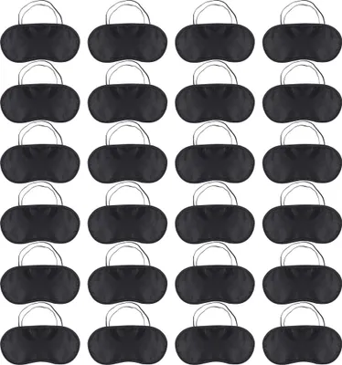 Produktbild von 24er-Pack ultrweiche Schlafmasken für Seitenschläfer, lichtblockierende Augenbinden mit verstellbarem Band für Damen, Herren & Kinder
